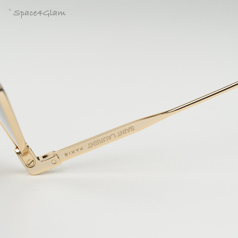 Saint Laurent Women Sunglasses Gold Brown SL302LISA 011 NEW AUTHENTIC - Picture 7 of 10